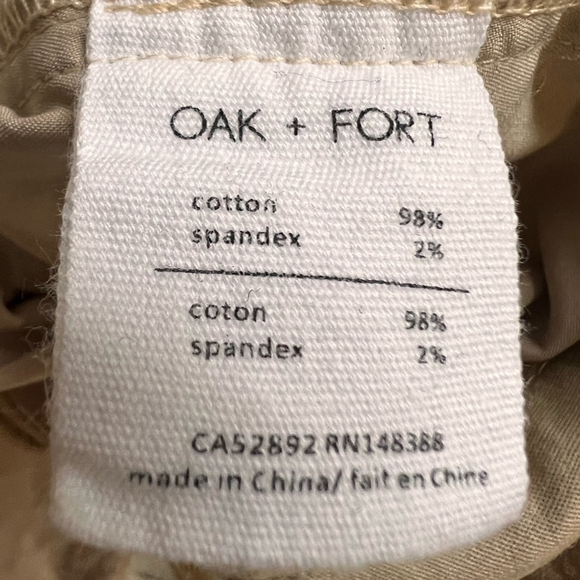 Oak and Fort High Waisted Casual Cotton Tapered Dress Pant - Picture 3 of 5